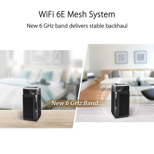 Asus ZenWiFi Pro ET12 WiFi 6E AX11000 Black Tri-band Mesh WiFi (2-Pack)