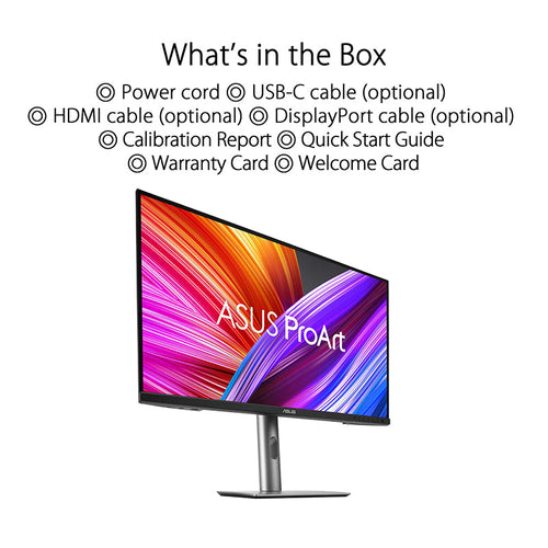 ASUS ProArt Display PA279CRV Professional Monitor - 27 UHD IPS 99% DCI-P3