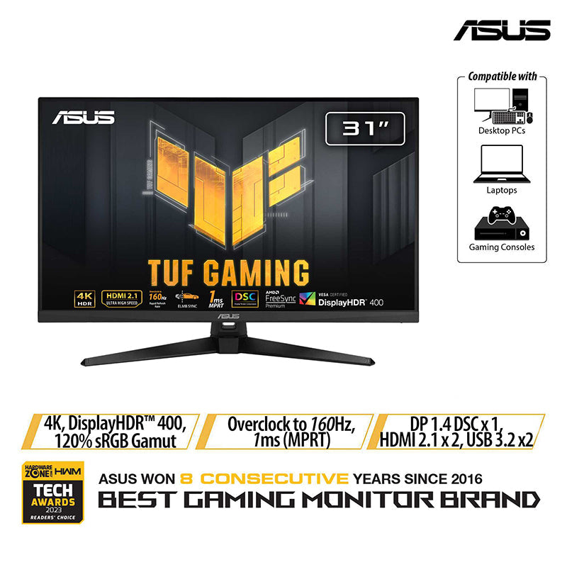 Asus TUF Gaming VG32UQA1A Gaming Monitor - 31.5 UHD VA 160Hz