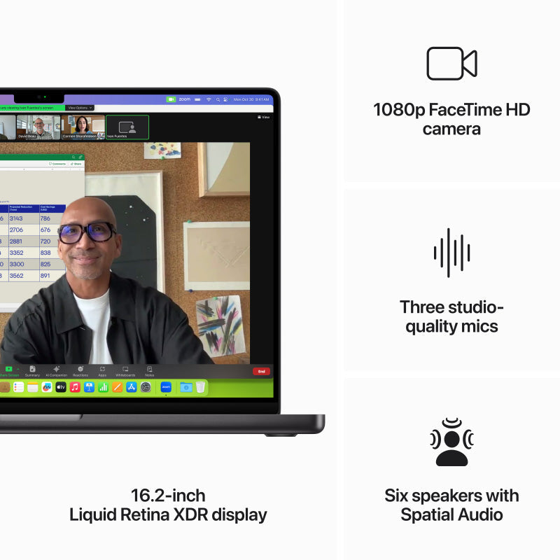 MacBook Pro 16-inch Apple M3 Max chip with 16‑core CPU and 40‑core GPU, 48GB RAM, 1TB SSD - Silver [MUW73ZP/A]