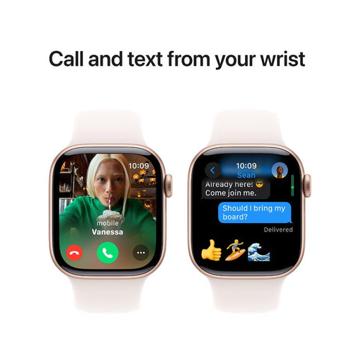 Apple Watch Series 10 GPS 42mm Rose Gold Aluminium Case with Light Blush Sport Band S/M