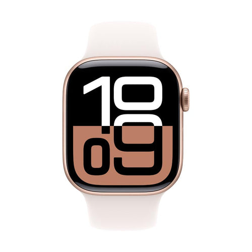 Apple Watch Series 10 GPS 42mm Rose Gold Aluminium Case with Light Blush Sport Band M/L