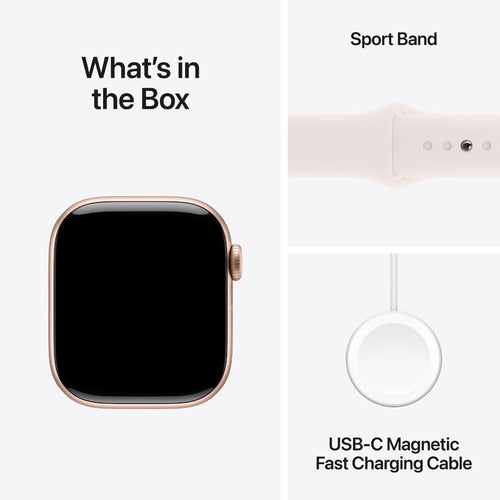 Apple Watch Series 10 GPS 42mm Rose Gold Aluminium Case with Light Blush Sport Band M/L