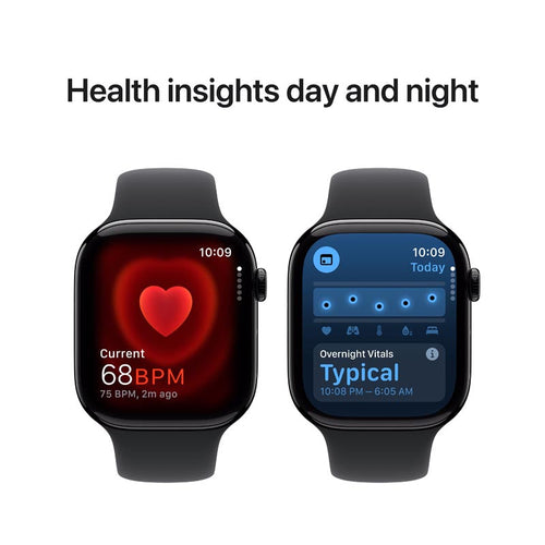 Apple Watch Series 10 GPS 46mm Jet Black Aluminium Case with Black Sport Band M/L