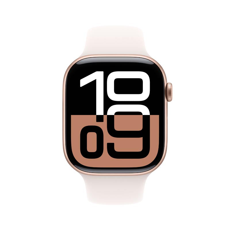 Apple Watch Series 10 GPS 46mm Rose Gold Aluminium Case with Light Blush Sport Band M/L