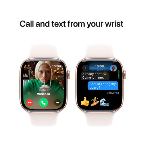 Apple Watch Series 10 GPS 46mm Rose Gold Aluminium Case with Light Blush Sport Band M/L