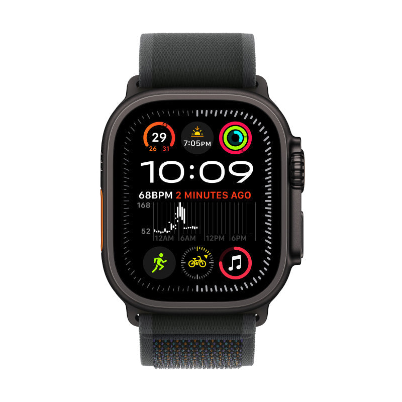 Apple Watch Ultra 2 GPS+Cellular 49mm Black Case with Black Trail Loop - S/M