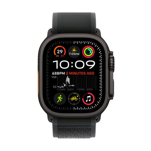 Apple Watch Ultra 2 GPS+Cellular 49mm Black Case with Black Trail Loop - S/M