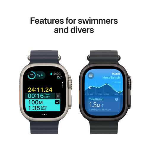 Apple Watch Ultra 2 GPS+Cellular 49mm Black Case with Black Trail Loop - S/M