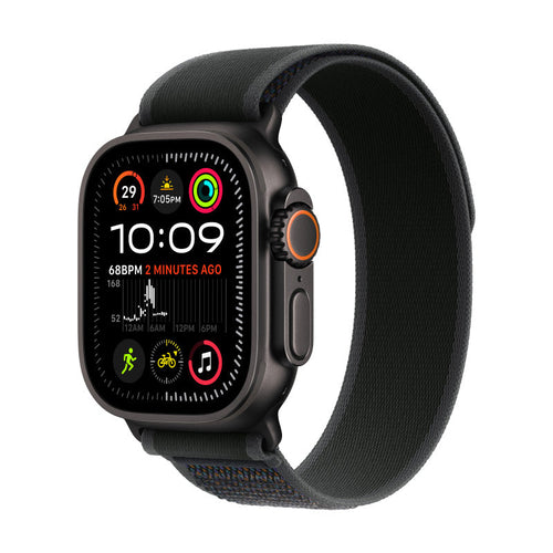 Apple Watch Ultra 2 GPS+Cellular 49mm Black Case with Black Trail Loop - S/M