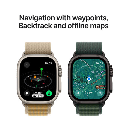 Apple Watch Ultra 2 GPS+Cellular 49mm Black Case with Black Trail Loop - M/L