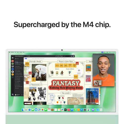 24-inch iMac with Retina 4.5K display: Apple M4 chip with 10‑core CPU and 10‑core GPU, 16GB, 256GB SSD - Green [MWUY3ZP/A]