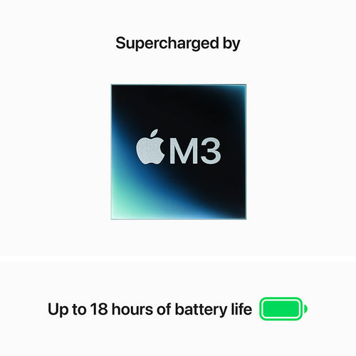 MacBook Air 13-inch Apple M3 chip with 8-core CPU and 10-core GPU, 16GB, 512GB - Midnight [MXCV3ZP/A]