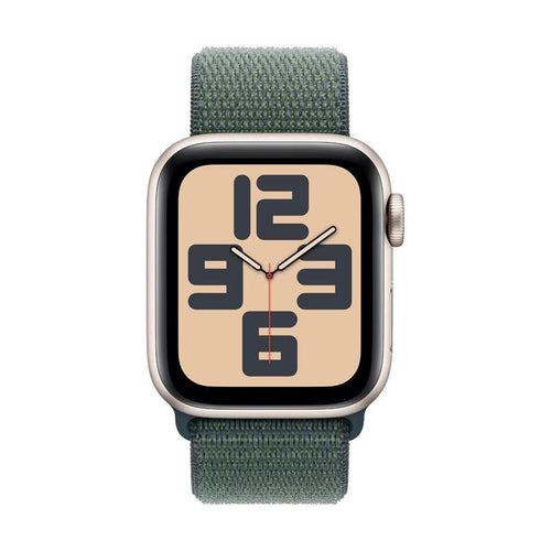Apple Watch SE GPS 40mm Starlight Aluminium Case with Lake Green Sport Loop