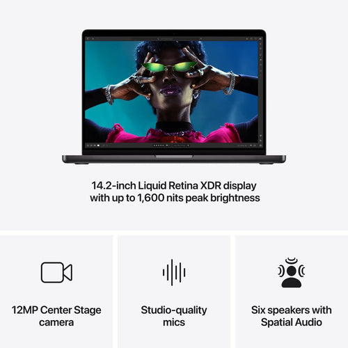 MacBook Pro 14-inch Apple M4 chip 10C/10GPU/16GB/512GB - Space Black [MW2U3ZP/A]
