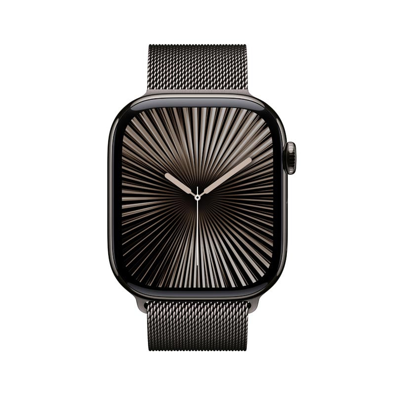 Apple Watch Series 10 GPS + Cellular 46mm Slate Titanium Case with Slate Milanese Loop S/M