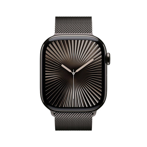 Apple Watch Series 10 GPS + Cellular 46mm Slate Titanium Case with Slate Milanese Loop S/M