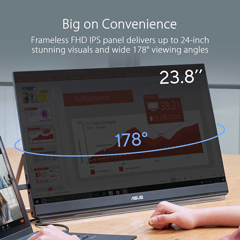 ASUS ZenScreen MB249C Portable Monitor – 23.8 FHD IPS USB-C