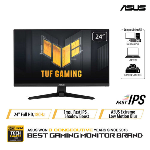 Asus TUF Gaming VG249Q3A Gaming Monitor - 23.8 FHD Fast IPS 180Hz