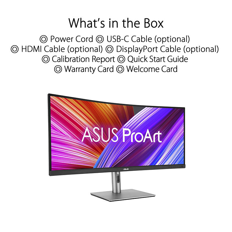 Asus ProArt Display PA34VCNV Professional Monitor - 34.1 WQHD IPS 100% sRGB Curved