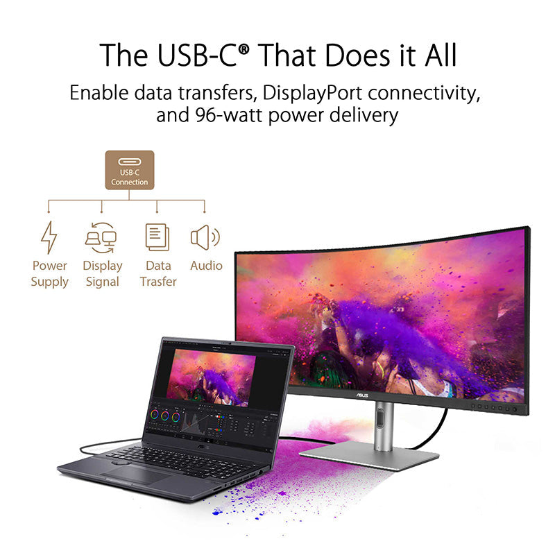 Asus ProArt Display PA34VCNV Professional Monitor - 34.1 WQHD IPS 100% sRGB Curved