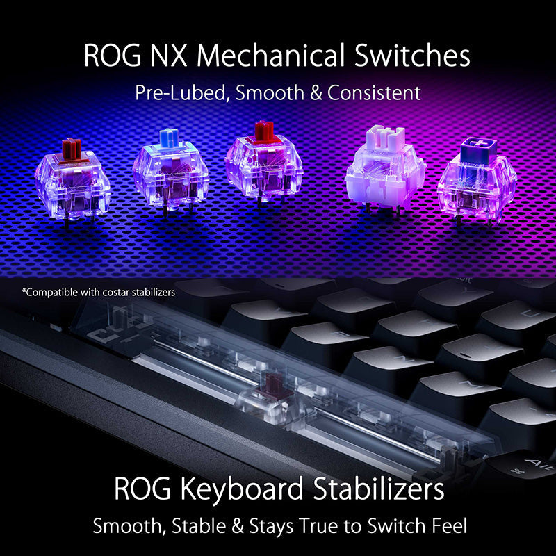 Asus ROG M701 Azoth [NX Snow] Wireless Custom Keyboard (White)