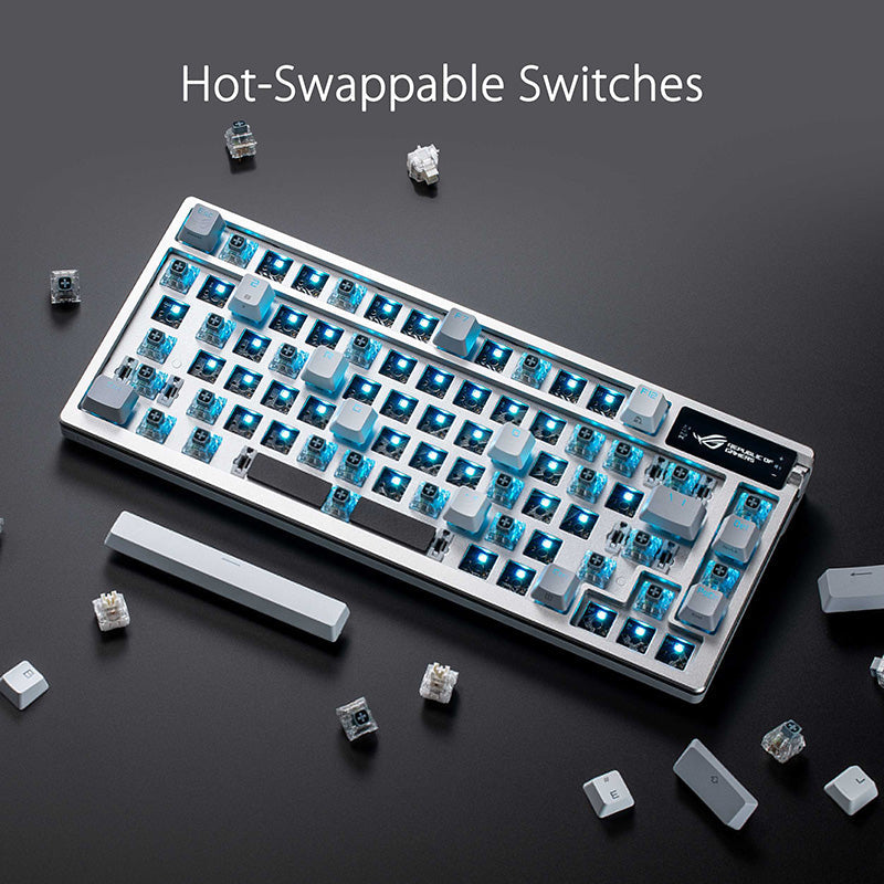 Asus ROG M701 Azoth [NX Snow] Wireless Custom Keyboard (White)