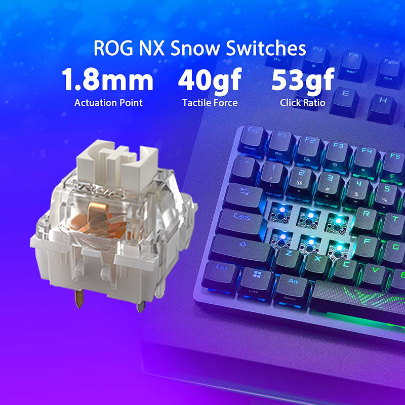 Asus ROG M701 Azoth [NX Snow] Wireless Custom Keyboard (White)