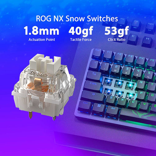 Asus ROG M701 Azoth [NX Snow] Wireless Custom Keyboard (White)