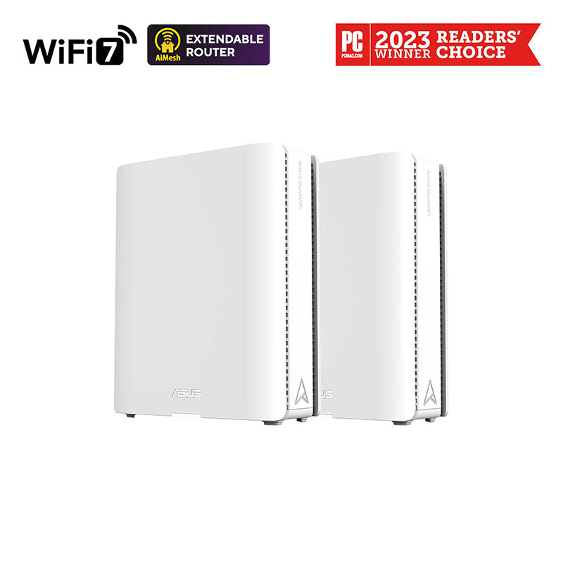 ASUS ZenWiFi BQ16 BE25000 Quad Band Wi-Fi 7 Mesh Router (2-Pack)