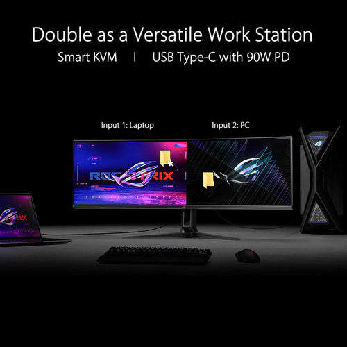 Asus ROG Swift PG49WCD Gaming Monitor - 49 DQHD QD-OLED 144Hz Curved