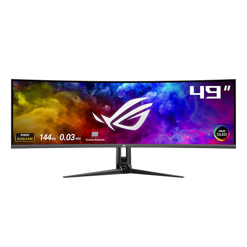 Asus ROG Swift PG49WCD Gaming Monitor - 49 DQHD QD-OLED 144Hz Curved