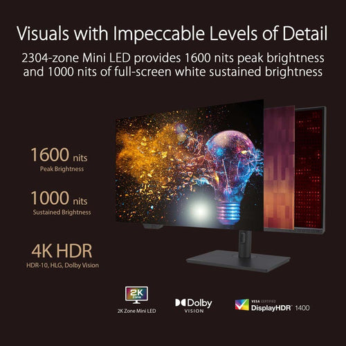 ASUS ProArt Display PA32UCXR Professional Monitor 32 UHD IPS 3W HeightA