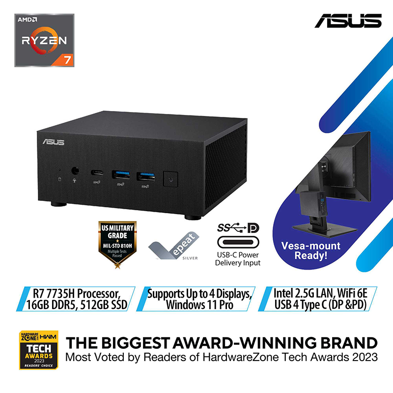 ASUS ExpertCenter PN53-S7138AD - R7-7735H 16GB 512GB