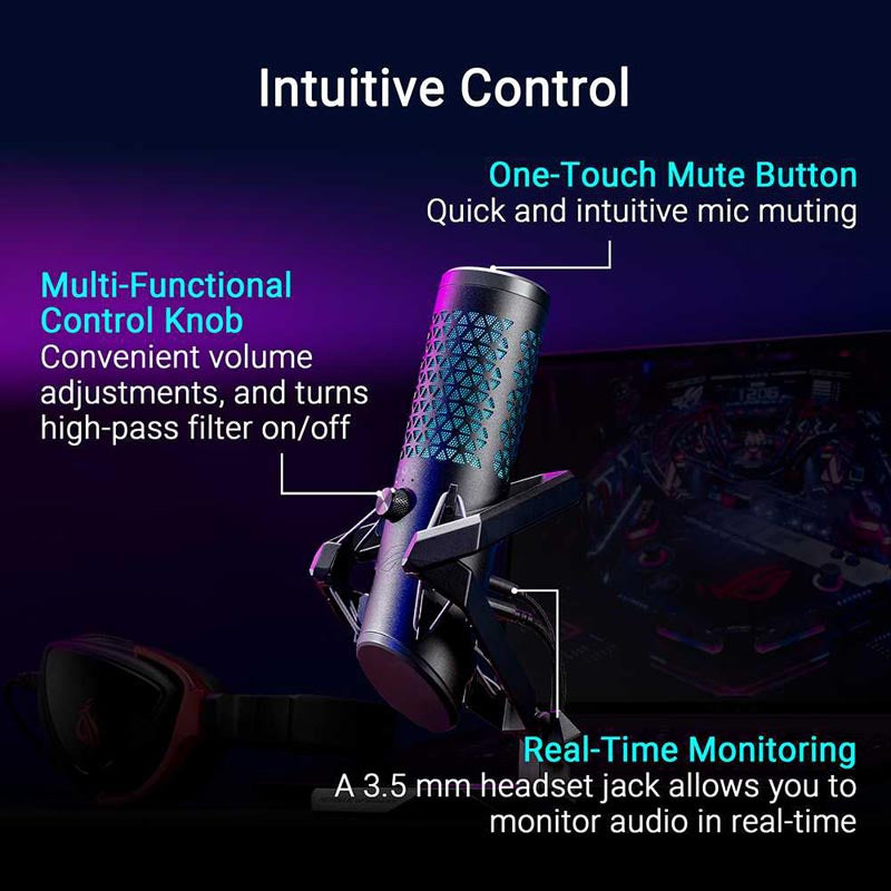 ASUS ROG Carnyx USB Gaming Cardioid Mic Black