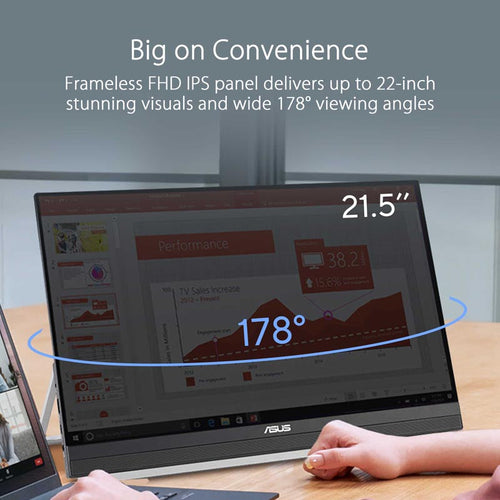 ASUS ZenScreen MB229CF Portable Monitor - 21.5 FHD IPS 100Hz PD60W USB-C