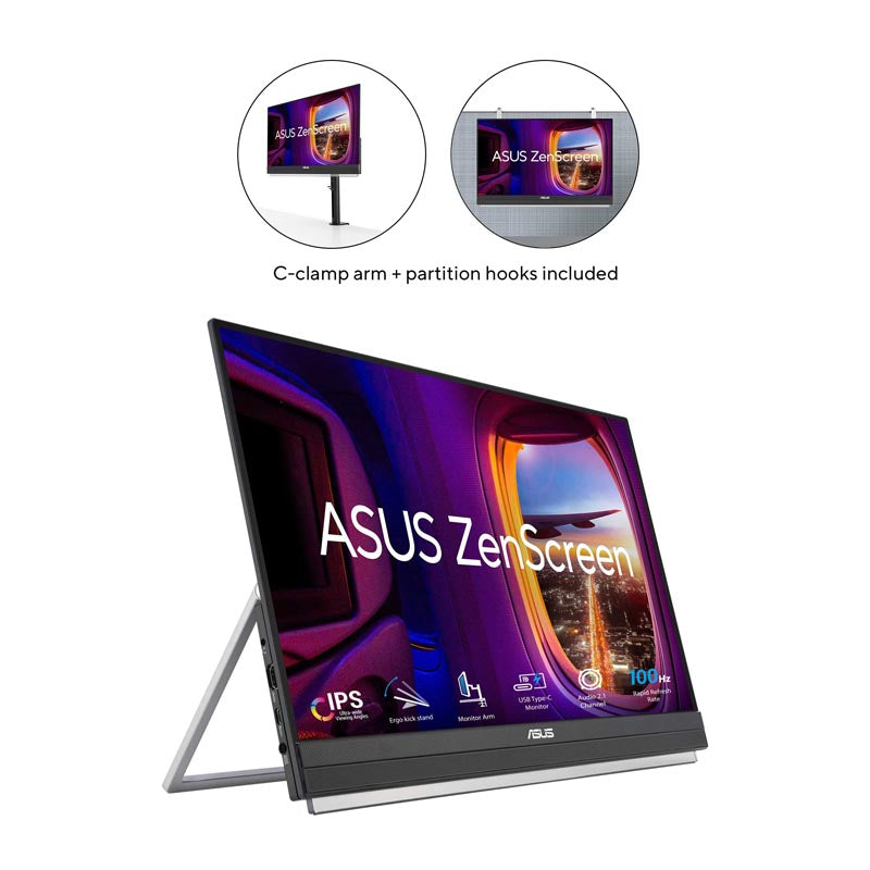 ASUS ZenScreen MB229CF Portable Monitor - 21.5 FHD IPS 100Hz PD60W USB-C