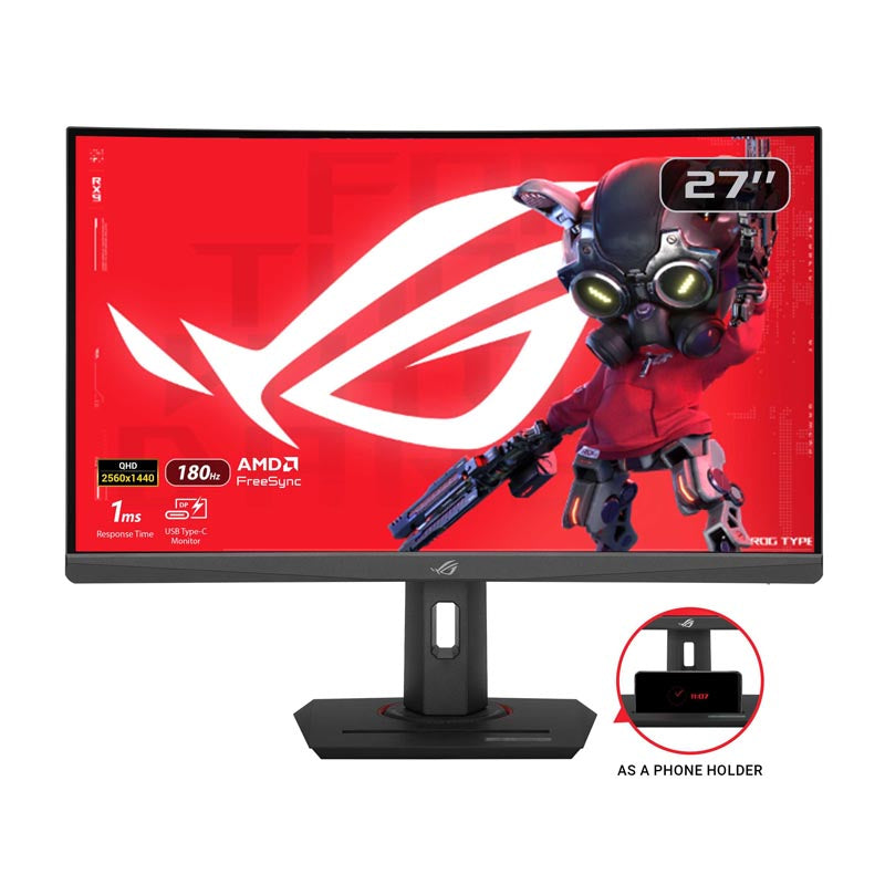 ASUS ROG Strix XG27WCS Gaming Monitor - 27 QHD Fast VA 180Hz Curved