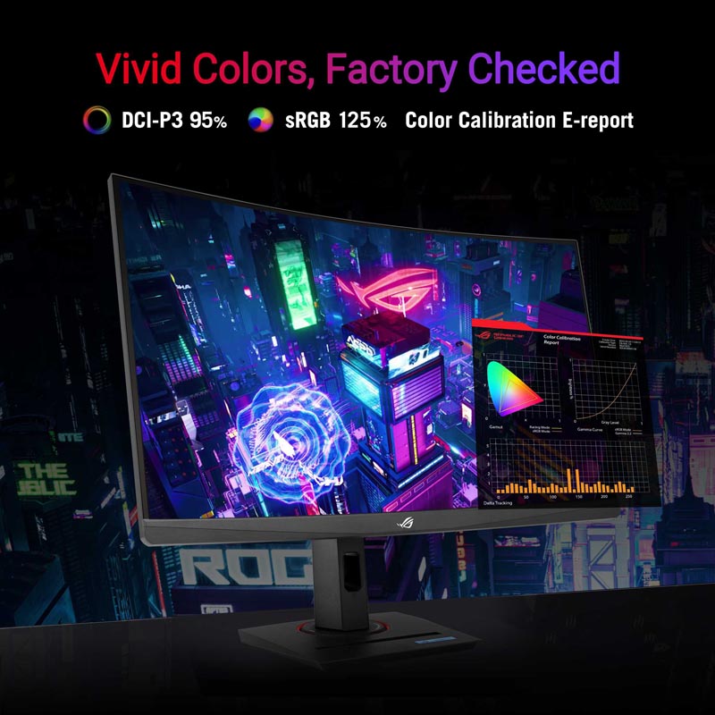 ASUS ROG Strix XG27WCS Gaming Monitor - 27 QHD Fast VA 180Hz Curved