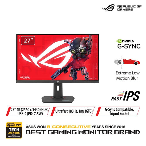 ASUS ROG Strix XG27ACS Gaming Monitor - 27 QHD Fast IPS 180Hz