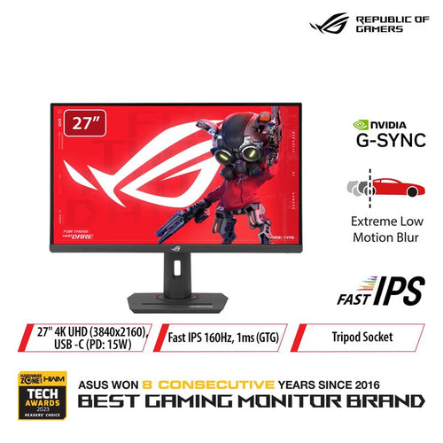 ASUS ROG Strix XG27UCS USB Type-C Gaming Monitor - 27 UHD Fast IPS 160Hz