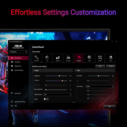 Asus ROG Strix XG27ACS-W Gaming Monitor - 27 QHD Fast IPS 180Hz