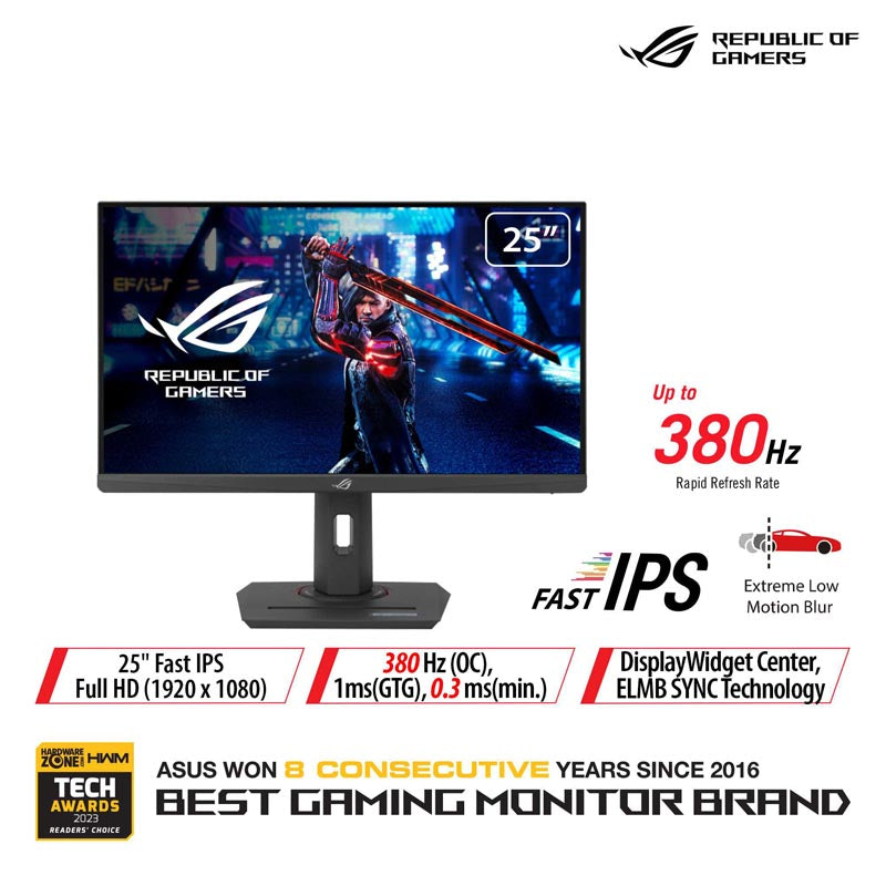 Asus ROG Strix XG259QNS 24.5-inch - FHD 380Hz Fast IPS Gaming Monitor
