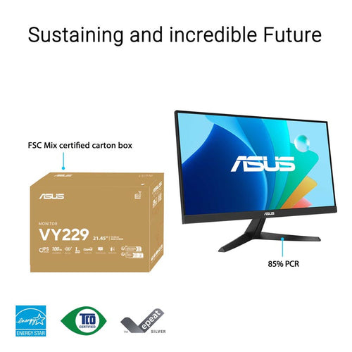 ASUS VY229HF Eye Care Gaming Monitor - 22 FHD IPS 100Hz