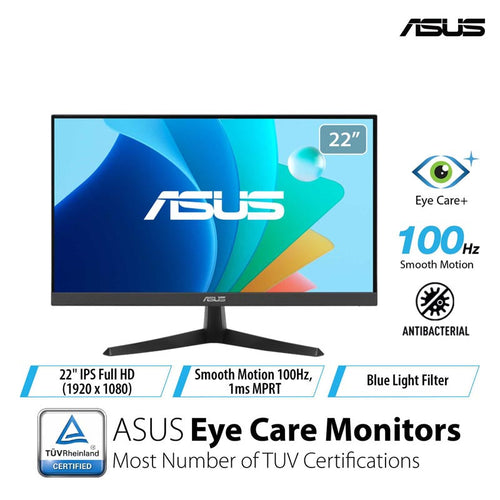 ASUS VY229HF Eye Care Gaming Monitor - 22 FHD IPS 100Hz