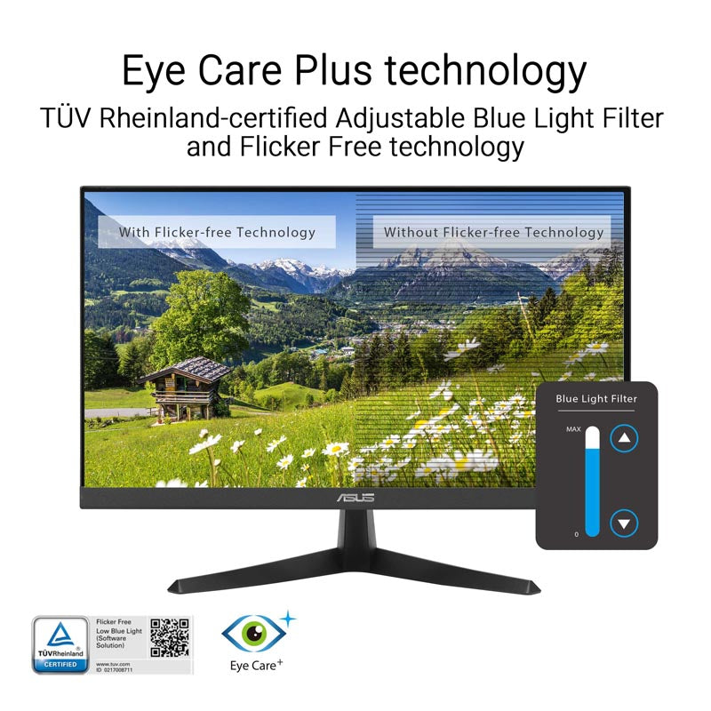 ASUS VY229HF Eye Care Gaming Monitor - 22 FHD IPS 100Hz