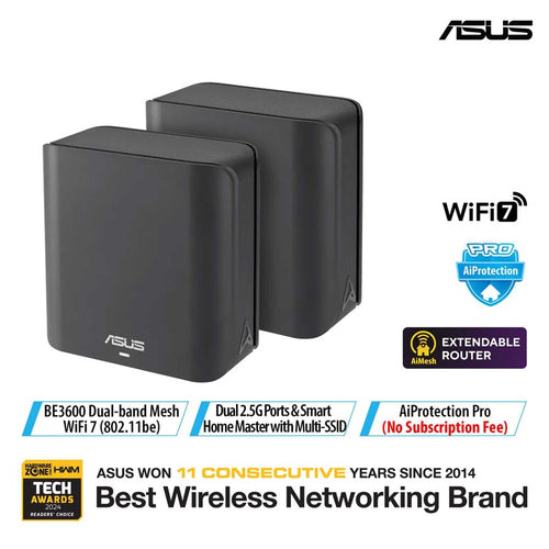 Asus ZenWiFi BE3600 BD4 Black Wi-Fi 7 Mesh (2-Pack)