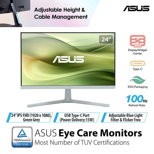 ASUS VU249CFE-G Eye Care Gaming Monitor - 24 FHD IPS 100 Hz
