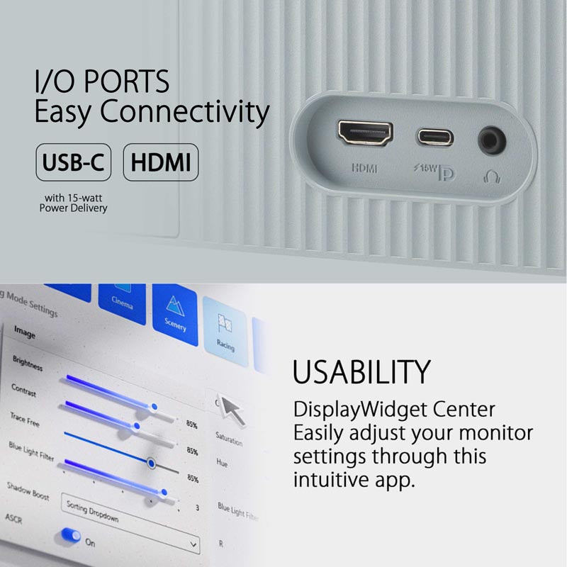 ASUS VU249CFE-G Eye Care Gaming Monitor - 23.8 FHD IPS 100Hz