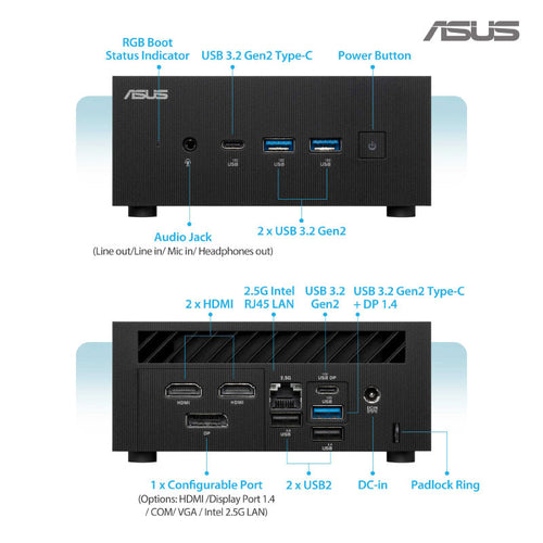 Asus ExpertCenter PN65-S7064AD UT7-155H 16GB DDR5 512GB SSD W11P